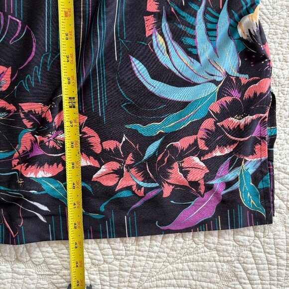 Vintage 70s Faux Wrap Disco Floral Midi Dress - Size 14 - Picture 13 of 13